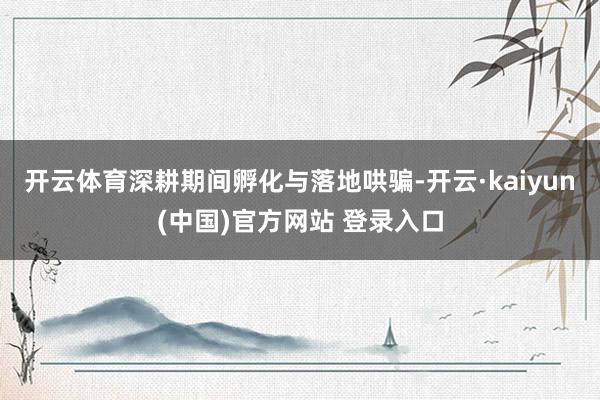 开云体育深耕期间孵化与落地哄骗-开云·kaiyun(中国)官方网站 登录入口