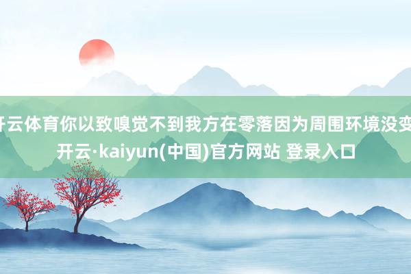 开云体育你以致嗅觉不到我方在零落因为周围环境没变-开云·kaiyun(中国)官方网站 登录入口 开云体育你以致嗅觉不到我方在零落因为周围环境没变-开云·kaiyun(中国)官方网站 登录入口