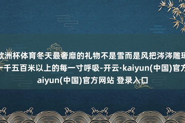 欧洲杯体育冬天最奢靡的礼物不是雪而是风把涔涔雕琢成冰琉璃挂满一千五百米以上的每一寸呼吸-开云·kaiyun(中国)官方网站 登录入口
